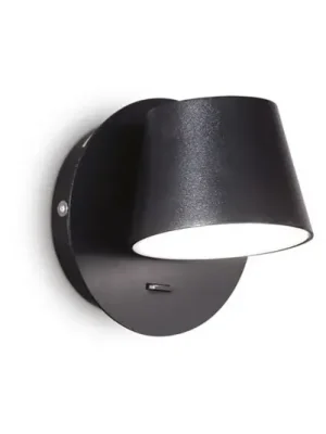 Ideal Lux LED nástěnné světlo Gim, černé, hliník, 12 cm Horká Nabídka