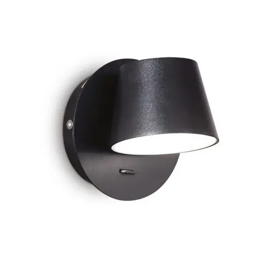 Ideal Lux LED nástěnné světlo Gim, černé, hliník, 12 cm Horká Nabídka