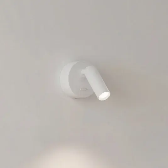 Poslední Šance Ideal Lux LED nástěnné bodové svítidlo Bean Round, bílé, kovové, otočné