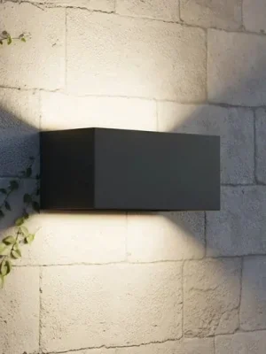 Ideal Lux LED venkovní nástěnné svítidlo Atom antracit, 20 cm, kovové Aktuální