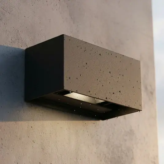 Ověřený Ideal Lux LED venkovní nástěnné svítidlo Atom, černé, 20 cm, kovové