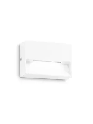 Cenově Výhodný Ideal Lux LED venkovní nástěnné svítidlo Dedra, bílé, 10 x 6,5 cm