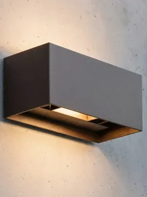 Ideal Lux LED venkovní nástěnné svítidlo Atom, hnědé, 20 cm, kovové Levný