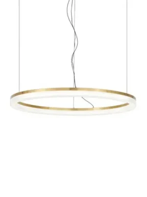 Závěsná LED lampa Ideal Lux Crown Ø 60 cm, kov v mosazné barvě Nakupujte Hned