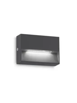Ideal Lux LED venkovní nástěnné svítidlo Dedra, antracit, 10 x 6,5 cm Super Cena