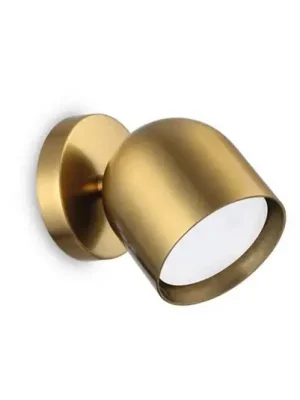 Akce Ideal Lux nástěnné svítidlo Dodo mosazná barva 1 světlo kov Ø 8,5 cm