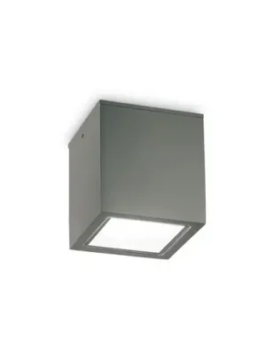 Vysoce Kvalitní Ideal Lux stropní svítidlo Techo IP54, antracit, kov 15 x 15 cm