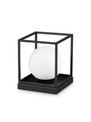 Objednat Nyní Ideal Lux stolní lampa Lingotto výška 22 cm černá, opálové sklo