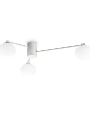 Ideal Lux Hermes stropní svítidlo, bílé, 90 cm, 3 světla, sklo Nová Kolekce