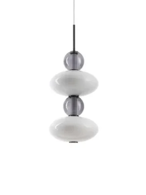 Akční Nabídka Závěsné svítidlo Ideal Lux LED Lumiere-2, opálové/šedé sklo