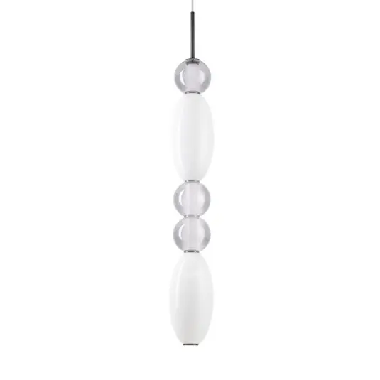 Závěsné svítidlo Ideal Lux LED Lumiere-3, opálové/šedé sklo Oblíbený
