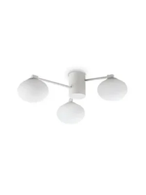 Hit Sezóny Ideal Lux Hermes stropní svítidlo, bílé, 60 cm, 3 světla, sklo