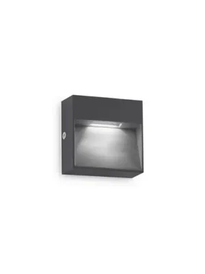 Ideal Lux LED venkovní nástěnné svítidlo Dedra, antracit, 10 x 10 cm Levný