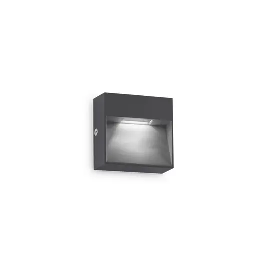 Ideal Lux LED venkovní nástěnné svítidlo Dedra, antracit, 10 x 10 cm Levný