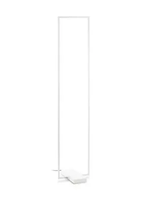 Ideal Lux LED stojací lampa Rám, bílý, kov, výška 150,5 cm Jen Po Omezenou Doba
