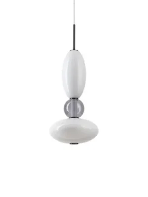 Horká Nabídka Závěsné svítidlo Ideal Lux LED Lumiere-1, opálové/šedé sklo