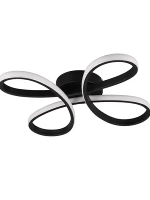 Stropní svítidlo Fly LED, matně černé, 3 000 K, 40 cm x 40 cm Omezená Nabídka