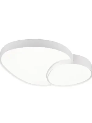 Autentický Stropní svítidlo LED Rise, bílé, 77 x 63 cm, CCT, stmívatelné