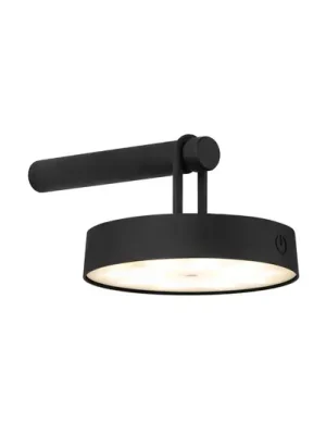 Rychlé Dodání JUST LIGHT. LED dobíjecí nástěnné svítidlo Arma, černý plast IP44
