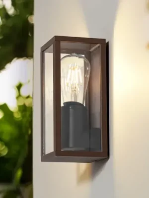 Akce Venkovní nástěnné svítidlo Lindby Robigus, barva rez, hliník