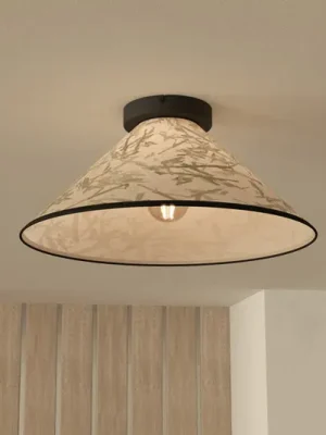 Stropní svítidlo Oxpark, Ø 42 cm, zelená/bílá/černá, tkanina Top Prodej