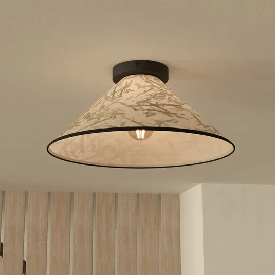 Stropní svítidlo Oxpark, Ø 42 cm, zelená/bílá/černá, tkanina Top Prodej