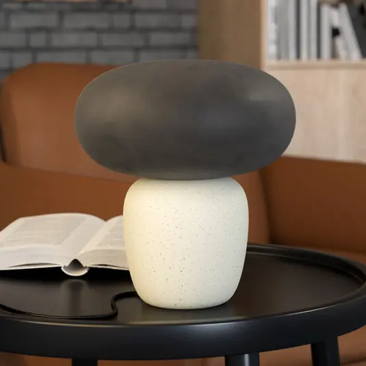 Stolní lampa Cahuama, černá/bílá, keramika Hit Sezóny