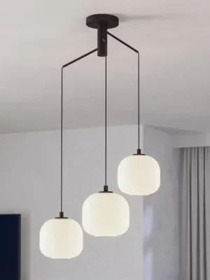 Závěsné svítidlo Mantunalle, Ø 62 cm, černá/bílá, 3 světla. Must-Have