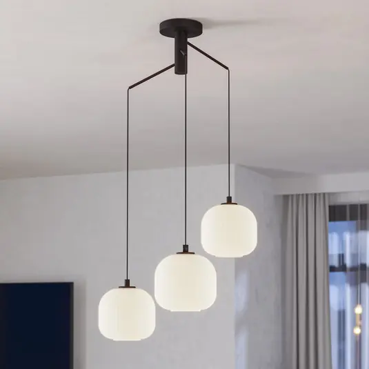 Závěsné svítidlo Mantunalle, Ø 62 cm, černá/bílá, 3 světla. Must-Have