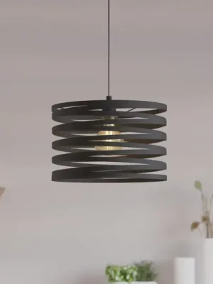 Závěsné svítidlo Cremella, Ø 37 cm, černá, ocel Akce