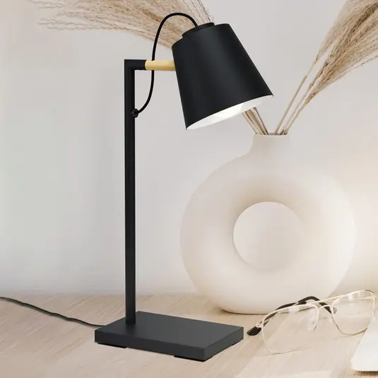 Horká Nabídka Stolní lampa Lacey, výška 48,5 cm, černá, ocel