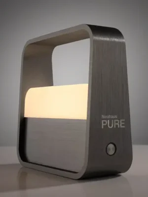LED stolní lampa na baterie PURE Go, šedá, hliník Autentický