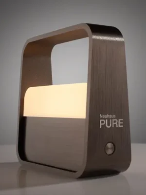 LED stolní lampa na baterie PURE Go, tmavě hnědá, hliník Zlevněný