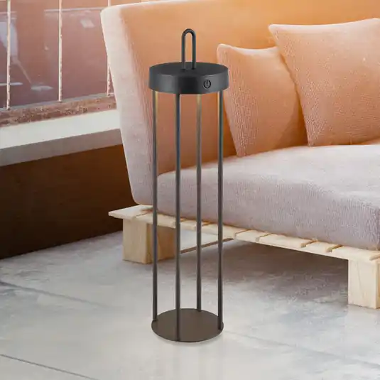 Rychlé Dodání JUST LIGHT. LED dobíjecí stolní lampa Anselm černá 50 cm žehlička