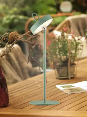 Hit Sezóny JUST LIGHT. Amag LED dobíjecí stolní lampa, zelená, železo, IP44