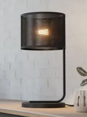 Stolní lampa Manby, výška 48,5 cm, černá, ocel Akční Nabídka