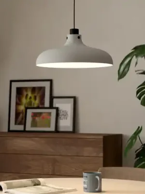 Finální Výprodej Závěsné svítidlo Matlock, Ø 38 cm, šedá/černá, ocel