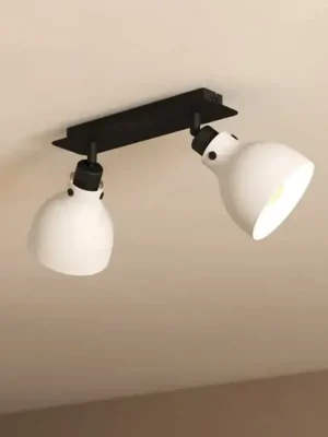 Jen Po Omezenou Doba Stropní bodové svítidlo Matlock, délka 52 cm, šedá/černá, 2 světla.