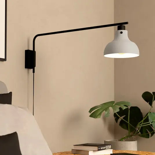 Nástěnné svítidlo Matlock, projekce 80 cm, šedá/černá Top Prodej