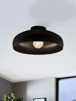 Stropní svítidlo Mogano, Ø 40 cm, černá, ocel Ověřený