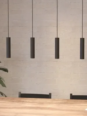 Originální Závěsné svítidlo LED Almudaina, černé, délka 84 cm, 4 světla,