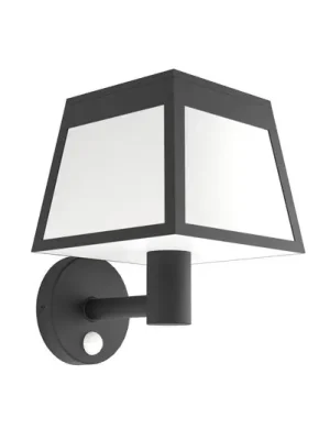 Solární nástěnné LED svítidlo Altilia, černé, plast, senzor Autentický
