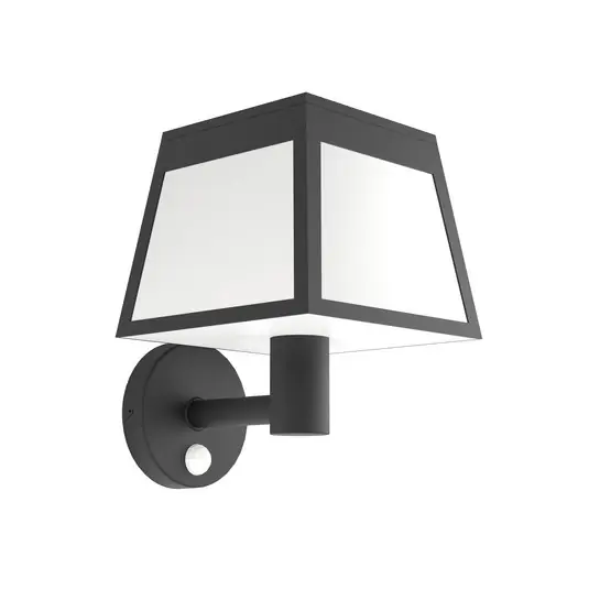 Solární nástěnné LED svítidlo Altilia, černé, plast, senzor Autentický