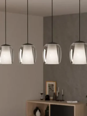Závěsné svítidlo Ciampino, černé, 4 světla. Must-Have