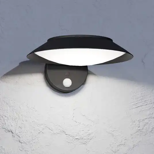 Solární nástěnné svítidlo LED Cerrisi, šířka 10,5 cm, černá, senzor Cenová Bomba