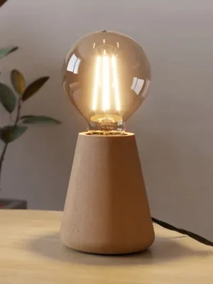 Stolní lampa Asby, světlé dřevo, výška 10 cm, dřevo Cenová Bomba