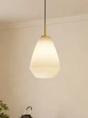 Nízká Cena Závěsná lampa Caprarola, Ø 20 cm, písková barva, sklo/kov