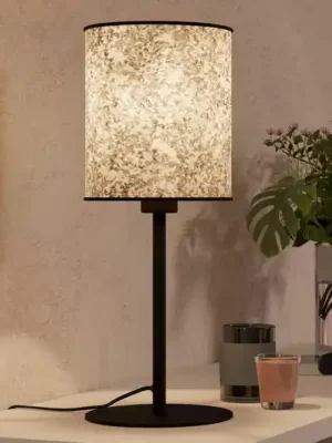 Finální Výprodej Stolní lampa Butterburn, výška 47,5 cm, béžová/zelená, látka