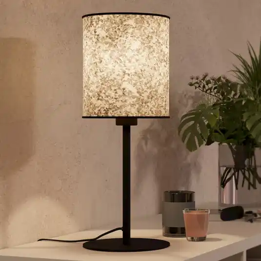 Finální Výprodej Stolní lampa Butterburn, výška 47,5 cm, béžová/zelená, látka