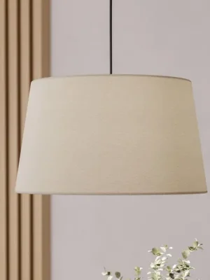 Závěsné světlo Febres, Ø 35 cm, černé/bílé, látkové Omezená Nabídka